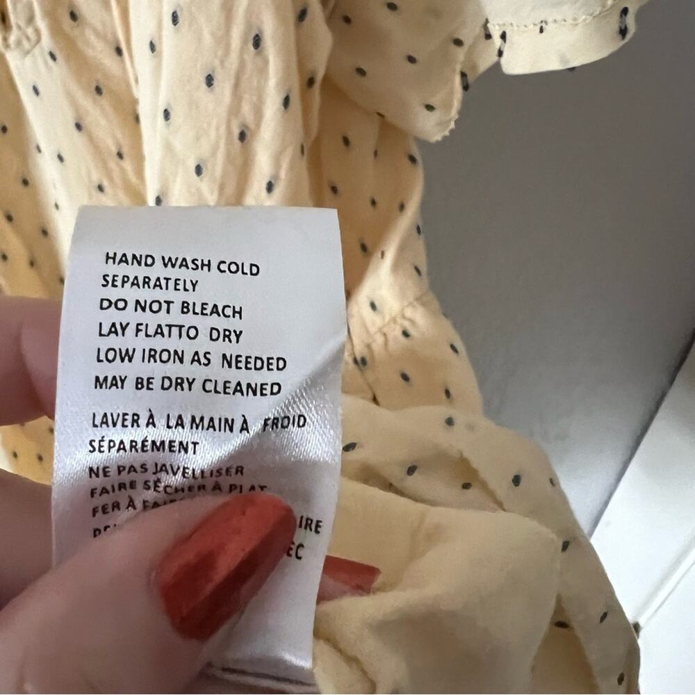 Cleobella Eloise Yellow Polka Dot Ruffle Mini Dress - Picture 8 of 9